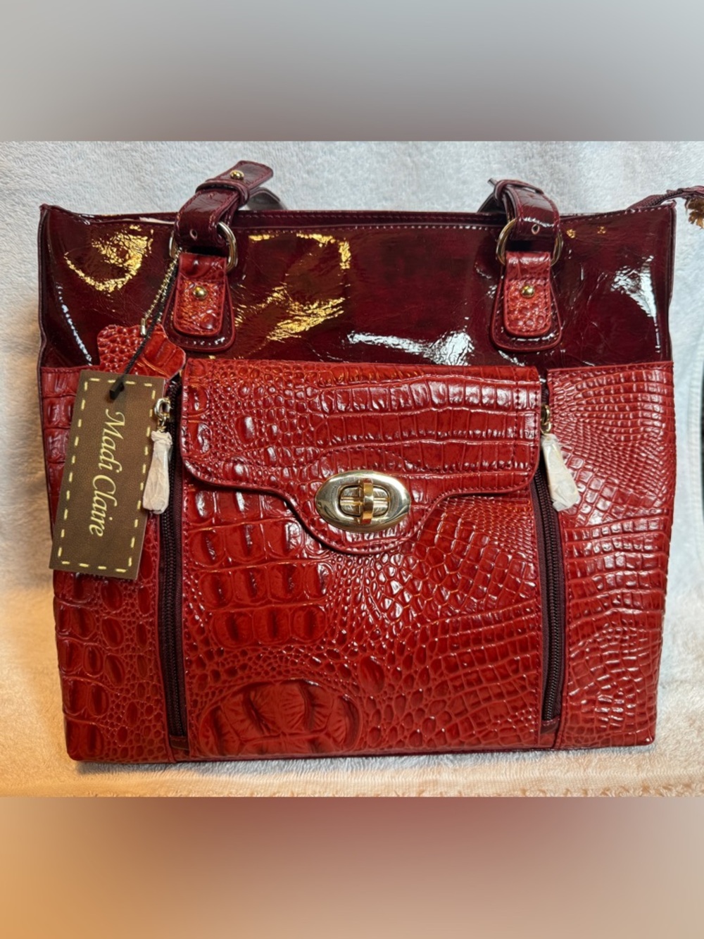Red Satchel Handbag